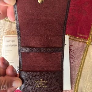 Louis Vuitton Vintage Taiga Leather Cufflink Case.